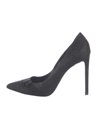 Pre-owned Celine Glitter Glitter Accents Pumps In Blue