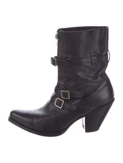 Pre-owned Celine Leather Boots In Black