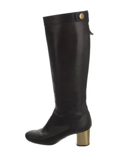 Pre-owned Celine Leather Boots In Black