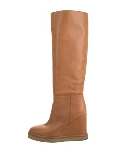 Pre-owned Celine Leather Boots In Neutrals