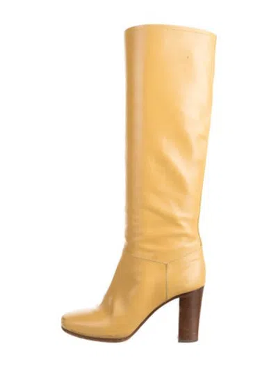 Pre-owned Celine Leather Boots In Neutrals