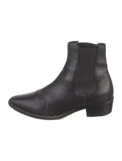 Pre-owned Celine Leather Chelsea Boots In Black