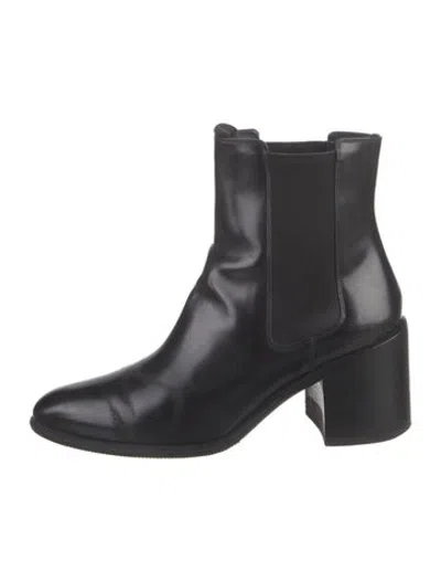 Pre-owned Celine Leather Chelsea Boots In Black