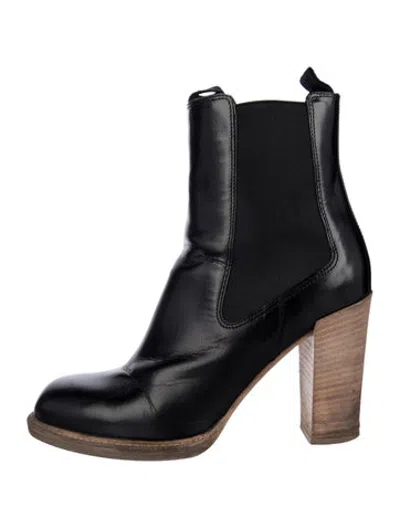 Pre-owned Celine Leather Chelsea Boots In Blue