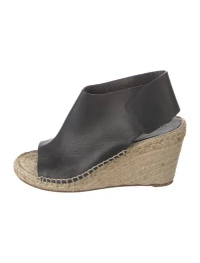 Pre-owned Celine Leather Espadrilles In Black