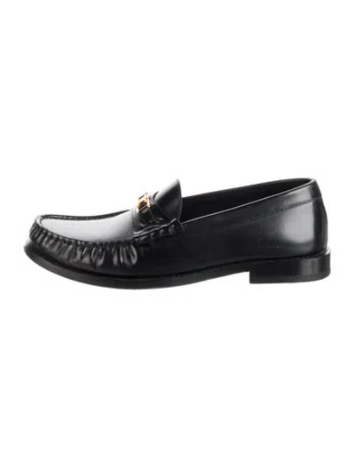 Pre-owned Celine Leather Loafers In Black