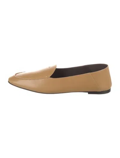 Pre-owned Celine Leather Loafers In Neutrals