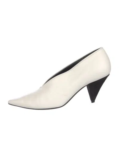 Pre-owned Celine Leather Pumps In White