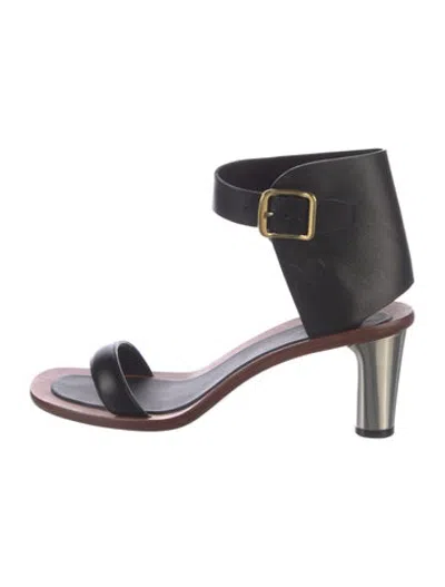 Pre-owned Celine Leather Sandals In Black/brown