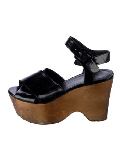 Pre-owned Celine Leather Sandals In Black/brown