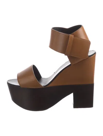 Pre-owned Celine Leather Sandals In Brown