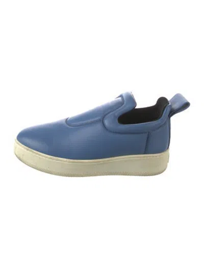 Pre-owned Celine Leather Sneakers In Blue