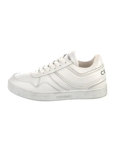 Pre-owned Celine Leather Sneakers In White