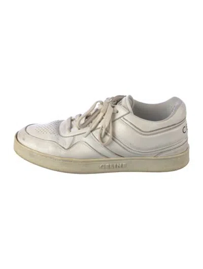 Pre-owned Celine Leather Sneakers In White