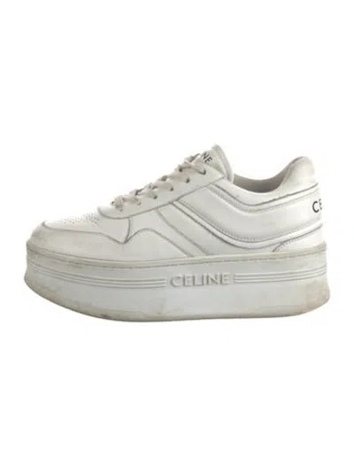 Pre-owned Celine Leather Sneakers In White