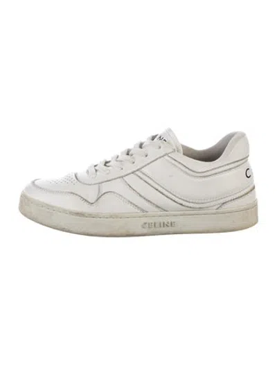Pre-owned Celine Leather Sneakers In White