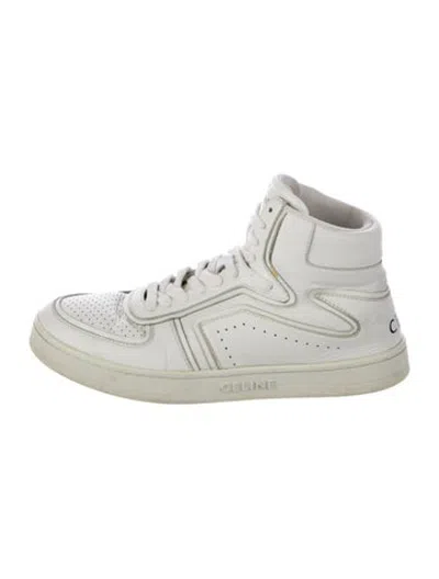 Pre-owned Celine Leather Sneakers In White