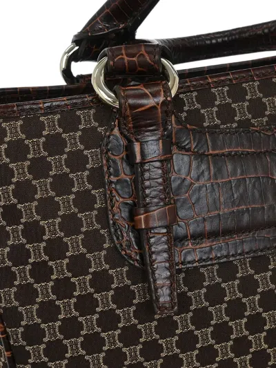 Pre-owned Celine Macadam Boogie Handbag In Brown