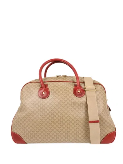 Pre-owned Celine Macadam Duffle Tote Bag In Neutrals