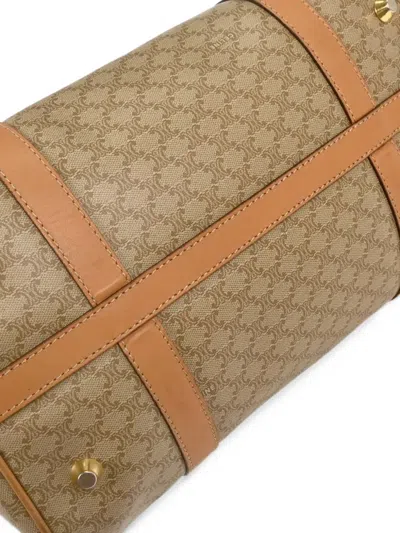 Pre-owned Celine Macadam Duffle Tote Bag In Neutrals