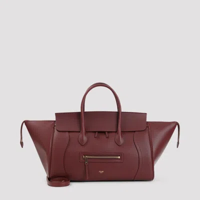 Celine Medium New Luggage Leather Handbag With Shoulder Strap In Brown