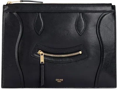 Celine Medium Pouch In Black