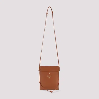 Celine Mini Sharp Pouch Handbag In Brown