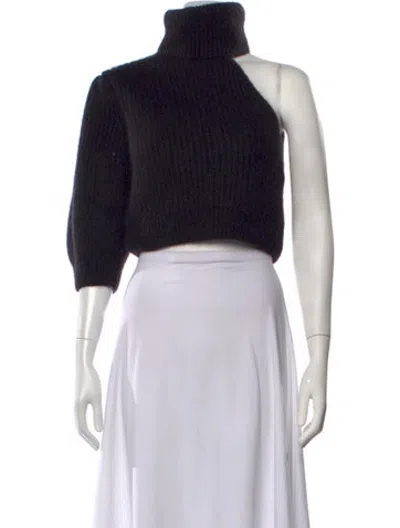 Pre-owned Celine Mohair Turtleneck Sweater In Black