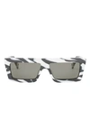 Celine Monochroms 57mm Rectangular Sunglasses In Multi/gray Solid
