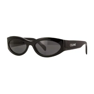 Celine Monochroms Shiny Sunglasses In Black