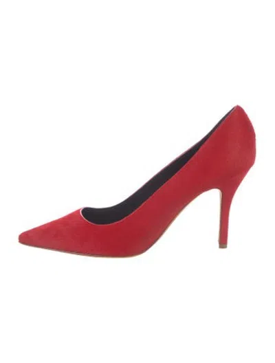 Pre-owned Celine Ponyhair Pumps In Red