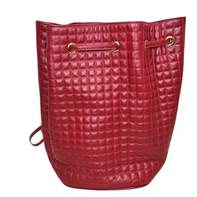 Pre-owned Celine Red Color Leather Backpack ()