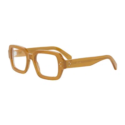 Celine Shiny Brown Mini Eyeglasses With Clear Demo Lens