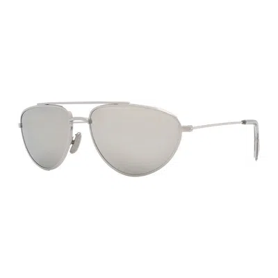 Celine Shiny Palladium Smoke Mirror Sunglasses In Gray