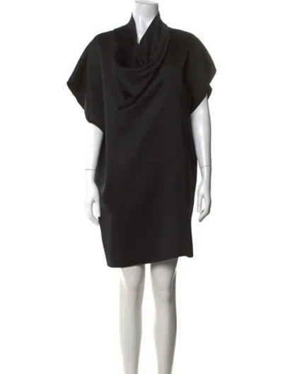 Pre-owned Celine Silk Mini Dress In Black