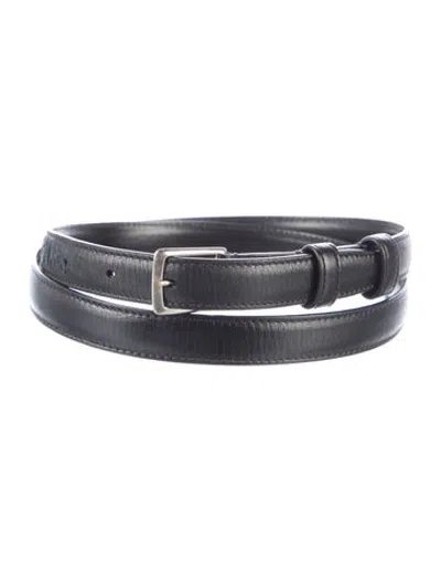 Pre-owned Celine Skinny Leather Waist Belt In Black