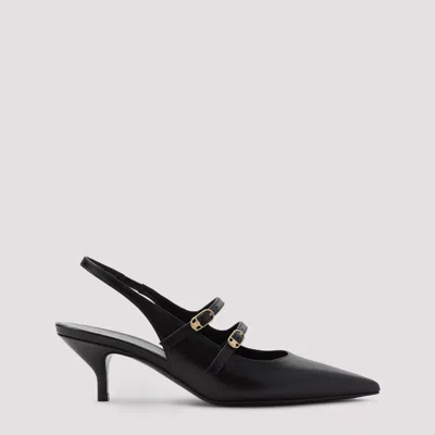 Celine Sleek Sling-back Flats With Pointed Toe In Animal Print