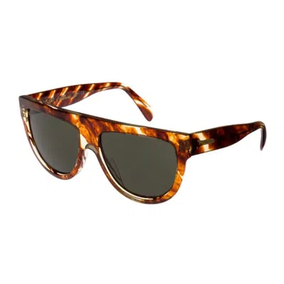 Celine Sleek Square Sunglasses With Slim Frame In Brown