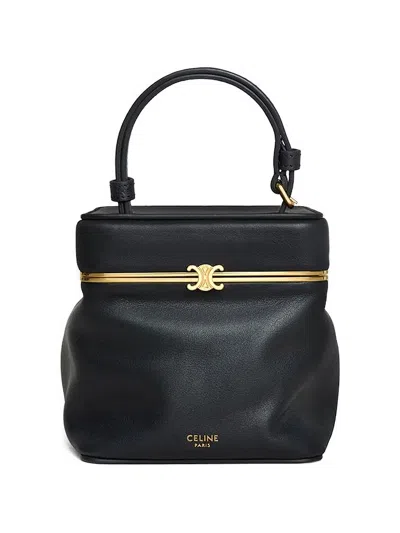 Celine Small Triomphe Top-handle Shoulder Bag In Black