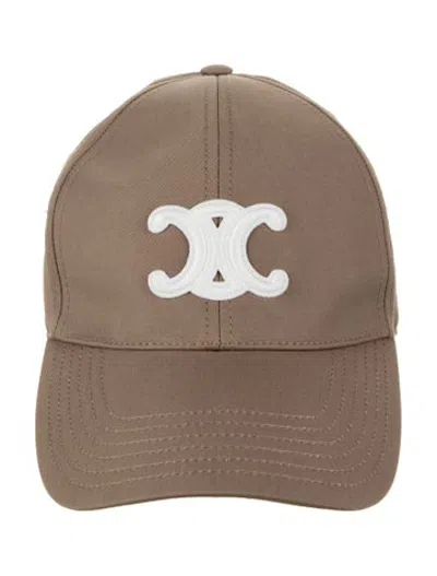 Pre-owned Celine Solid Baseball Cap In Neutrals