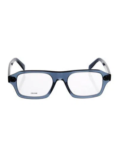 Pre-owned Celine Square Eyeglasses In Blue/clear