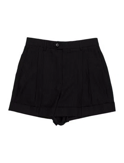 Pre-owned Celine Striped Mini Shorts In Blue