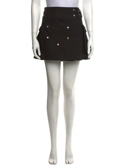 Pre-owned Celine Studded Accents Mini Skirt In Black