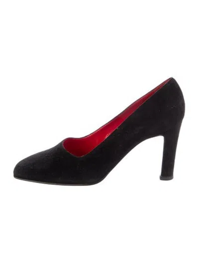 Pre-owned Celine Suede Pumps In Black