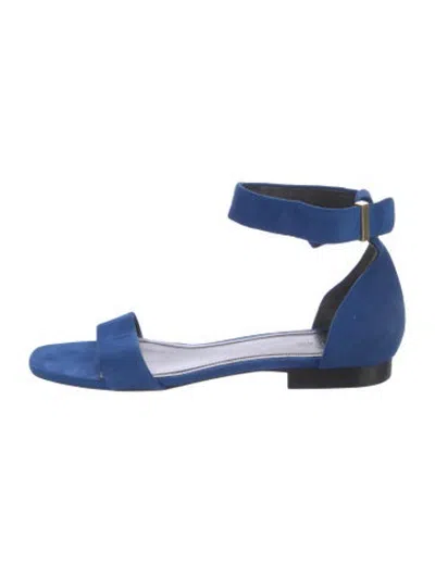 Pre-owned Celine Suede Sandals In Blue