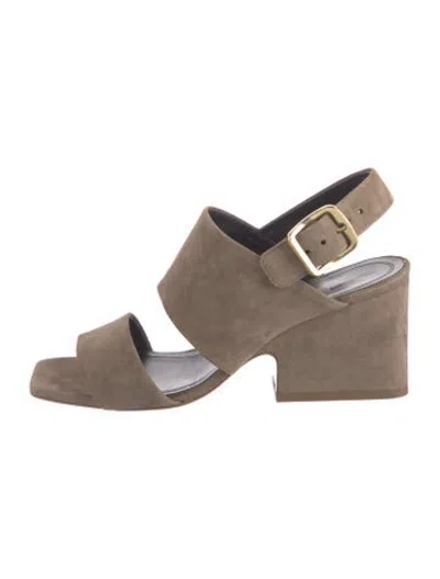 Pre-owned Celine Suede Sandals In Brown