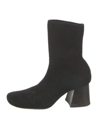 Pre-owned Celine Suede Sock Boots In Black