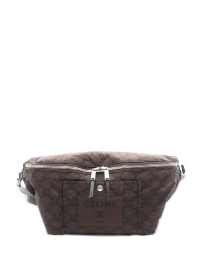Celine Triomphe-pattern Sling Bag In Brown