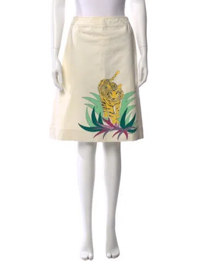 Pre-owned Celine Vintage Mini Skirt In Neutrals