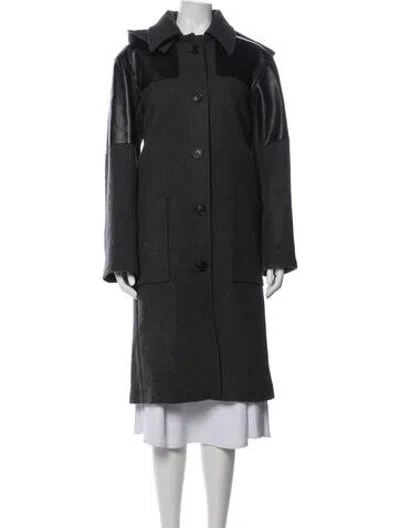 Pre-owned Celine Wool Coat W/ Tags In Grey